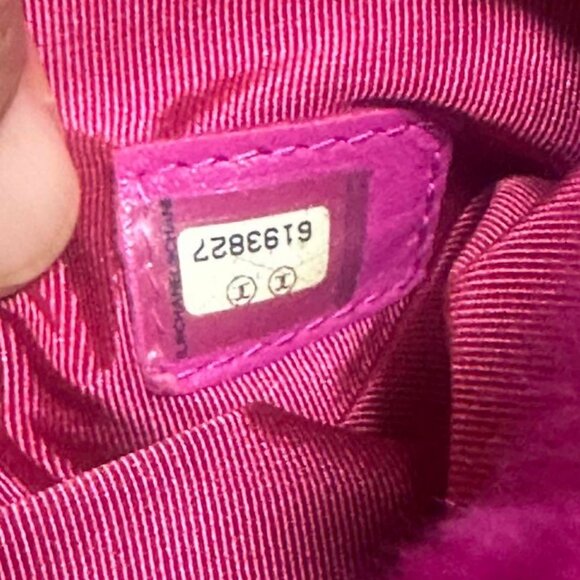 Authentic CHANEL CC Vintage Rabbit Fur Hot Pink Purse Chain Shoulder Bag Y2K - Picture 10 of 13